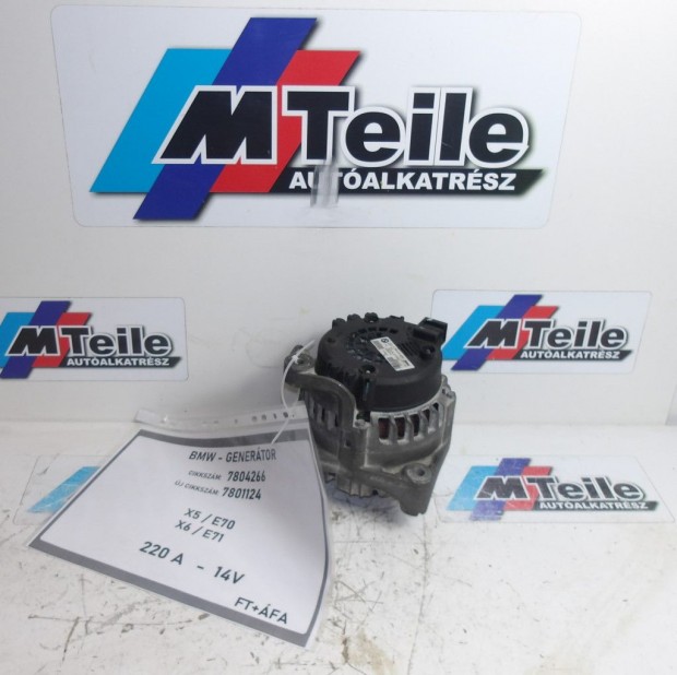 [GYRI BONTOTT] BMW - GENERTOR - 220A - 14V - X5 ; X6 / E70 ; E71 -